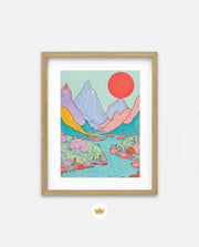 Pastel River Valley