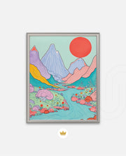 Pastel River Valley