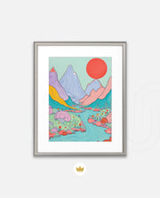 Pastel River Valley
