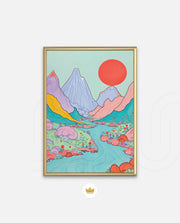 Pastel River Valley