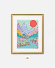 Pastel River Valley