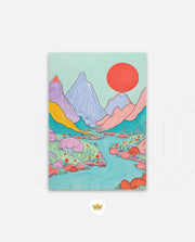 Pastel River Valley