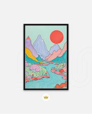 Pastel River Valley
