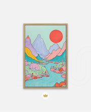 Pastel River Valley
