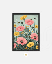 Pastel Bloom Bees