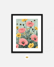 Pastel Bloom Bees