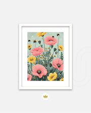 Pastel Bloom Bees