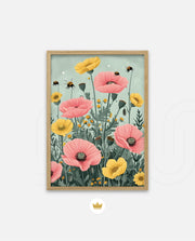 Pastel Bloom Bees