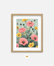 Pastel Bloom Bees