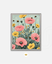 Pastel Bloom Bees