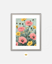Pastel Bloom Bees
