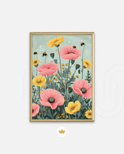 Pastel Bloom Bees