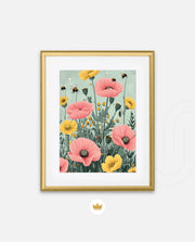 Pastel Bloom Bees