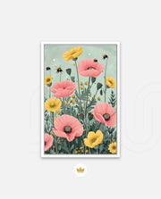 Pastel Bloom Bees
