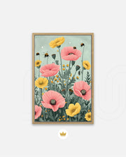 Pastel Bloom Bees