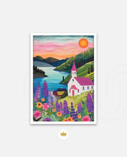 Sunset Lakeside Chapel