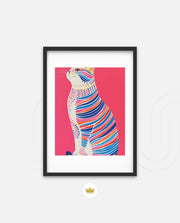 Neon Stripe Cat