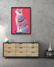 Neon Stripe Cat