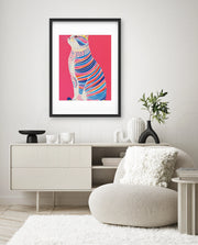 Neon Stripe Cat