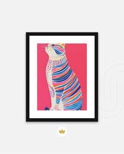 Neon Stripe Cat