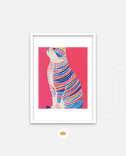 Neon Stripe Cat