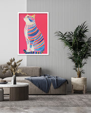 Neon Stripe Cat