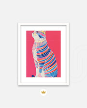 Neon Stripe Cat