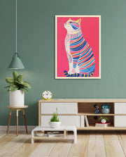 Neon Stripe Cat