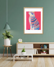 Neon Stripe Cat
