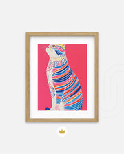 Neon Stripe Cat