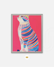 Neon Stripe Cat