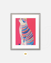 Neon Stripe Cat