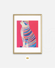 Neon Stripe Cat