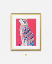 Neon Stripe Cat