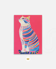 Neon Stripe Cat