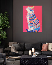 Neon Stripe Cat