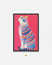 Neon Stripe Cat