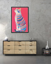 Neon Stripe Cat