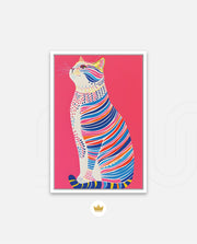 Neon Stripe Cat