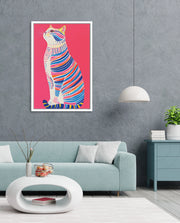 Neon Stripe Cat