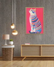 Neon Stripe Cat
