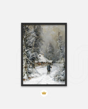Winter Cabin Path