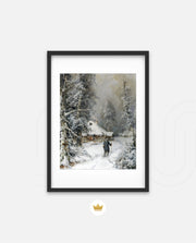 Winter Cabin Path