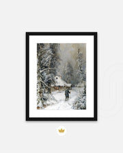 Winter Cabin Path