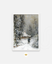 Winter Cabin Path