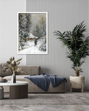 Winter Cabin Path