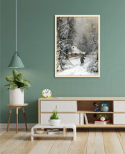 Winter Cabin Path