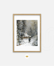 Winter Cabin Path