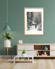Winter Cabin Path