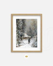 Winter Cabin Path